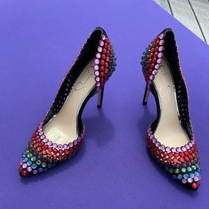 Jessica Simpson jewelled high heels “New, never worn”!!!